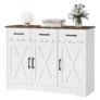 Homfa 42.5” Kitchen Buffet Sideboard Cabinet, 3 Drawers