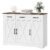 Homfa 42.5” Kitchen Buffet Sideboard Cabinet, 3 Drawers