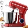 Honinst 6.5 QT Electric Stand Mixer, 10+P Speeds, Tilt-Head